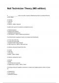 Nail Technician Theory &lpar;MD edition&rpar; NEWEST 2025&sol;2026 ACTUAL EXAM COMPLETE QUESTIONS AND CORRECT DETAILED ANSWERS &lpar;VERIFIED ANSWERS&rpar; &vert;ALREADY GRADED A&plus;&vert;&vert;BRAND NEW&excl;&excl;