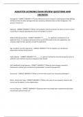ADJUSTER LICENSING EXAM REVIEW QUESTIONS AND ANSWERS