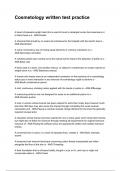 Cosmetology written test practice NEWEST 2025&sol;2026 ACTUAL EXAM COMPLETE QUESTIONS AND CORRECT DETAILED ANSWERS &lpar;VERIFIED ANSWERS&rpar; &vert;ALREADY GRADED A&plus;&vert;&vert;BRAND NEW&excl;&excl;