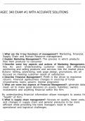 AGEC 340 Exam -1 with accurate solutions