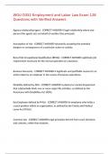 WGU D352 Employment and Labor Law Exam 128 Questions with Verified Answers&comma;100&percnt; CORRECT