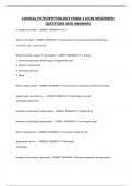 CLINICAL PATHOPHYSIOLOGY EXAM 1 LCON MCGOWEN QUESTIONS AND ANSWERS