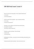 OM 300 Final Exam  Questions and Answers- Exam 4