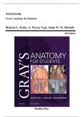 Test Bank For Gray's Anatomy for Students 4th Edition By Richard L&period; Drake&semi; A&period; Wayne Vogl&semi; Adam W&period; M&period; Mitchell 9780323393041 Chapter 1-8 Complete Guide &period;