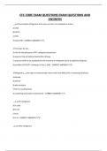 CFC CORE EXAM QUESTIONS EXAM QUESTIONS AND ANSWERS