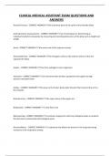 CLINICAL MEDICAL ASSISTANT EXAM QUESTIONS AND ANSWERS