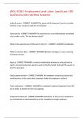 WGU D352 Employment and Labor Law Exam 190 Questions with Verified Answers&comma;100&percnt;CORRECT