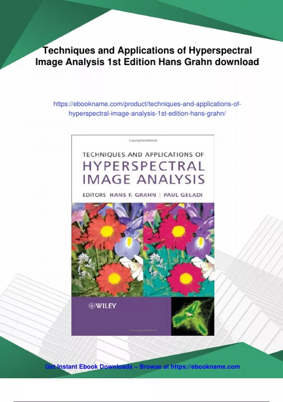 Summary Techniques and Applications of Hyperspectral Image Analysis 1st ...