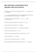 Bio 169 exams with correct answers package deal 