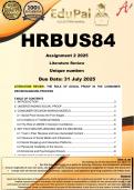 HRBUS84 Assignment 2 &lpar;LITERATURE REVIEW&rpar; 2025 - DUE 31 July 2025 - The role of social proof on the consumer decision making process
