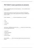 PCT NCCT exam questions & answers