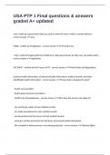 USA PTP 1 Final questions & answers graded A&plus; updated