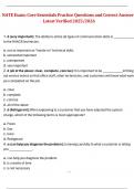 NATE Exam&colon; Core Essentials &ndash; Practice Questions and Correct Answers &ndash; Latest Verified 2025&sol;2026