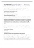 PCT NCCT Exam Questions & Answers