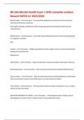 NR 326-Mental Health Exam 1 With complete solution Newest RATED A&plus; 2025&sol;2026 