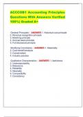 ACCCOB1 Accounting Principles  Questions With Answers Verified  100&percnt;&vert; Graded A&plus;