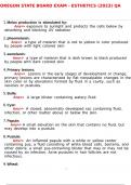 Oregon State Board Exam - Esthetics &lpar;2023&rpar; QA