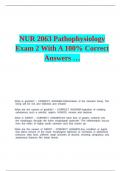 NUR 2063 Pathophysiology Exam 2 With A 100- Correct Answers &hellip;&period;