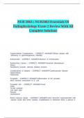NUR 2063 NUR2063 Essentials Of Pathophysiology Exam 2 Review With All Complete Solutions