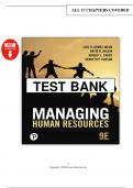 Managing Human Resources &ndash; Gomez-Mejia&comma; Balkin & Cardy&comma; 9th Edition &ndash; Complete Test Bank with Answers