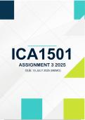 ICA1501 Assignment 3 2025 ANSWERS - Due 15 July 2025