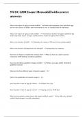 NUSC 2200 Exam 1 Brownbill with correct answers