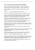 AMT 102 FINAL QUESTIONS AND ANSWERS
