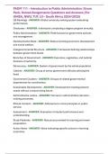 PUB1501 &ndash; The Nature&comma; Content & Scope of Public Administration &vert; Exam Questions&comma; Solved Assignments & Summary Notes &lpar;UNISA &ndash; South Africa 2024&sol;2025&rpar;