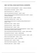 MED 102 FINAL EXAM QUESTIONS & ANSWERS