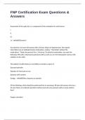 FNP Certification Exam Questions & Answers