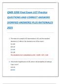 QMB 3200 Final Exam UCF Practice QUESTIONS AND CORRECT ANSWERS  &lpar;VERIFIED ANSWERS&rpar; PLUS RATIONALES  2025