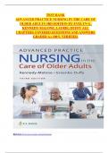 TEST BANK ADVANCED PRACTICE NURSING IN THE CARE OF OLDER ADULTS 3RD EDITION BY EVELYN G&period; KENNEDY-MALONE&comma; LAURIE&semi; DUFFY ALL CHAPTERS COVERED QUESTIONS AND ANSWERS GRADED A&plus; 100&percnt; VERIFIED&period;