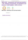 WGU D293 - Assessment and Learning Analytics &vert; OA &vert; Objective Assessment &vert; 92 Questions and Answers &vert; 2025 Update &vert; 100&percnt; Correct&period;