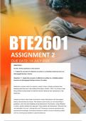 BTE2601 Assignment 2 2025 ANSWERS Due 14 July 2025