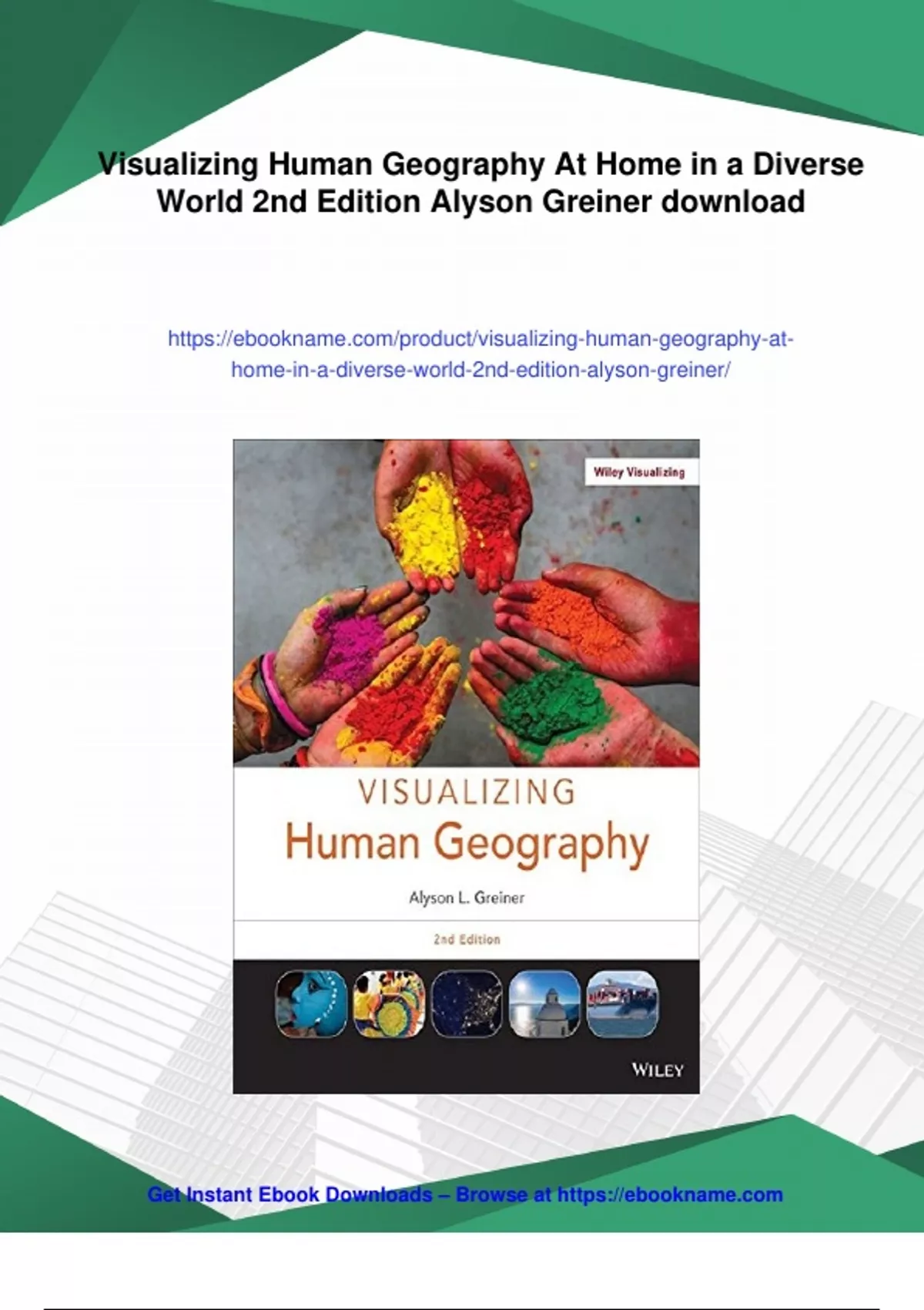 Summary Visualizing Human Geography At Home in a Diverse World 2nd ...
