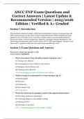 ANCC FNP Exam Questions and Correct Answers &ndash; Latest Update & Recommended Version &ndash; Verified & A&plus; Graded &ndash; 2025&sol;2026 Edition