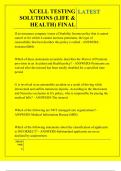 XCELL TESTING SOLUTIONS &lpar;LIFE & HEALTH&rpar; FINAL QUESTIONS AND ANSWERS 2025