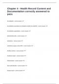 Chapter 4 - Health Record Content and Documentation correctly answered to pass