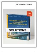 Advanced Mechanics of Materials and Applied Elasticity 6th Edition &lpar;2020&rpar; Solution Manual &ndash; Ansel Ugural &ndash; Covers All 13 Chapters