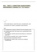 AIS - TEST 2 &lpar;WRITTEN QUESTIONS&rpar; ANSWERED CORRECTLY TO PASS&excl;&excl;
