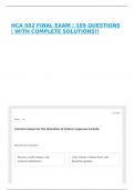 HCA 502 FINAL EXAM &vert; 109 QUESTIONS &vert; WITH COMPLETE SOLUTIONS&excl;&excl;