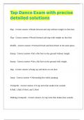 Tap Dance Exam with precise detailed solutions