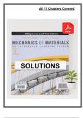 Solutions and Answers to Mechanics of Materials&colon; An Integrated Learning System &lpar;5th Edition&comma; 2021&rpar; by Philpot &ndash; Covers All 17 Chapters