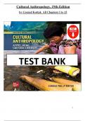 TEST BANK for Cultural Anthropology 19th Edition by Conrad Kottak&period; All Chapters 1-15