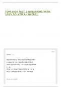 TOM 3020 TEST 2 QUESTIONS WITH 100&percnt; SOLVED ANSWERS&excl;&excl;