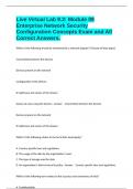Live Virtual Lab 9&period;2&colon; Module 09 Enterprise Network Security Configuration Concepts Exam and All Correct Answers&period;