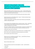 Network Security&sol;5&period;1 Security Appliances Final Exam Questions And Answers 2025 Updated&period;