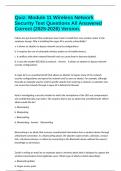 Quiz&colon; Module 11 Wireless Network Security Test Questions All Answered Correct &lpar;2025-2026&rpar; Version&period;