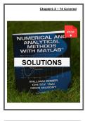 Solutions Manual for Numerical and Analytical Methods with MATLAB &lpar;1st Edition&comma; 2009&rpar; by Bober &ndash;  Covers Chapters &lpar;2 - 14&rpar;
