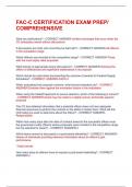 FAC-C CERTIFICATION EXAM PREP&sol; COMPREHENSIVE QUESTIONS WITH 100&percnt; SOLVED ANSWERS&excl;&excl;